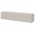 Armoire, coloris gris et beige, pour la chambre