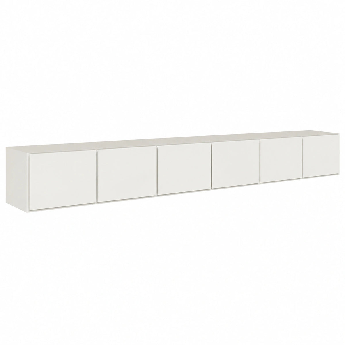 Meuble TV, avec portes, coloris blanc, pour le salon