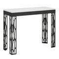 Table console, extensible, coloris blanc, pour l’entrée ou le salon