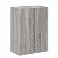 Meuble TV, avec rangement, coloris gris, 59,5 x 31 x 80 cm, pour le salon