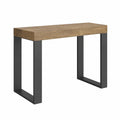 Table console, extensible, en noyer, coloris anthracite, pour l’entrée ou le salon