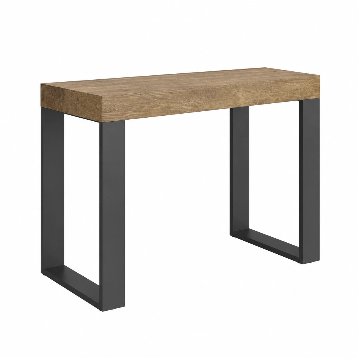 Table console, extensible, en noyer, coloris anthracite, pour l’entrée ou le salon