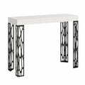 Table console, extensible, coloris blanc, pour l’entrée ou le salon