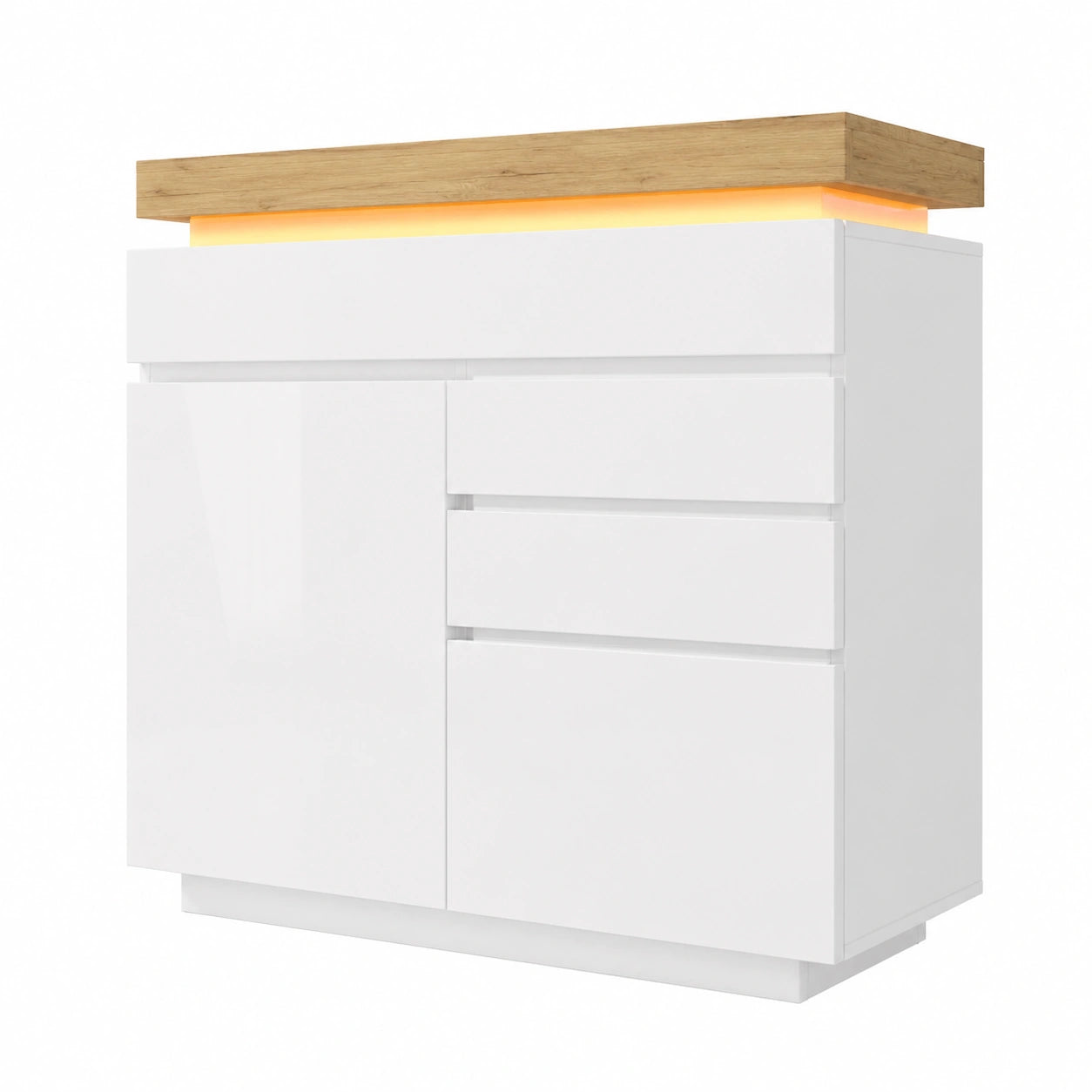 Armoire, avec rangement, avec tiroirs, avec portes, coloris blanc, pour la chambre